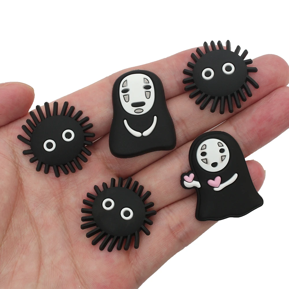 1pcs Spirited&ampAway Skulls Ghost Funny Shoe Charms Accessories No Face Man Garden Decoration for Croc Jibz Kid's Party Gift | Обувь