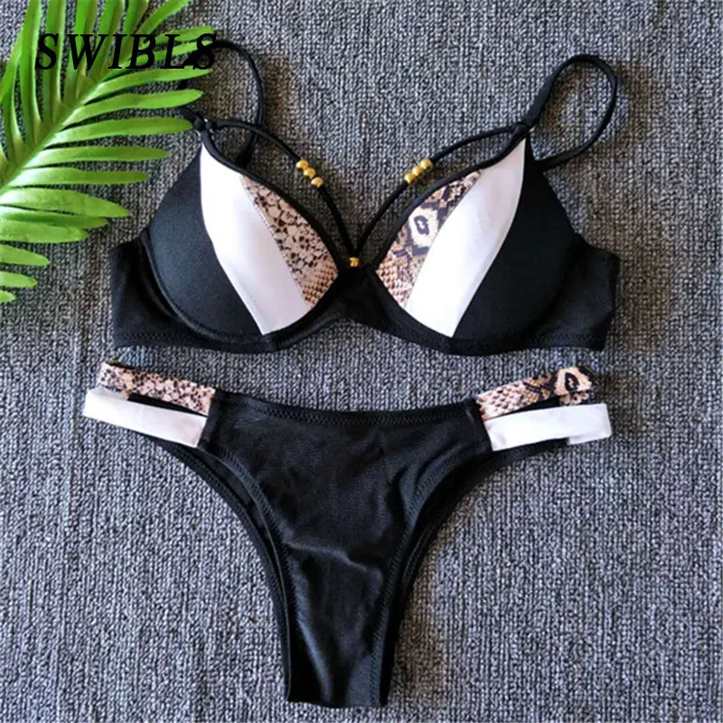2020 женское сексуальное бикини Леопардовый Цветочный купальник женский