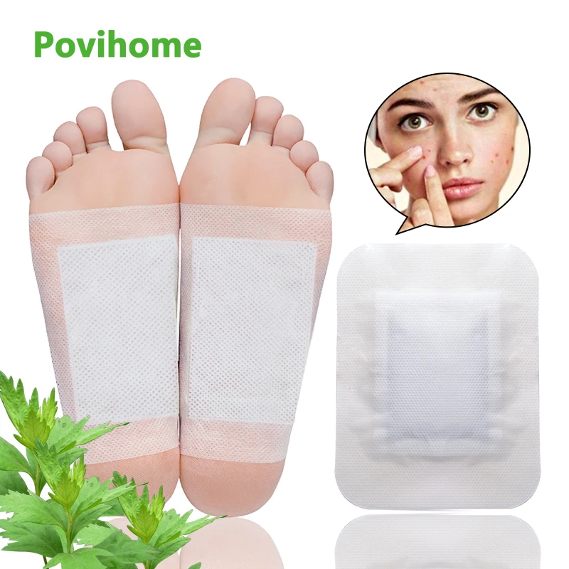 

10pcs=5bags Warmwood Detox Foot Pad Slim Help Sleep Adhesive Patches Foot Care Natural Plant Body Toxins Medical Plaster D0960