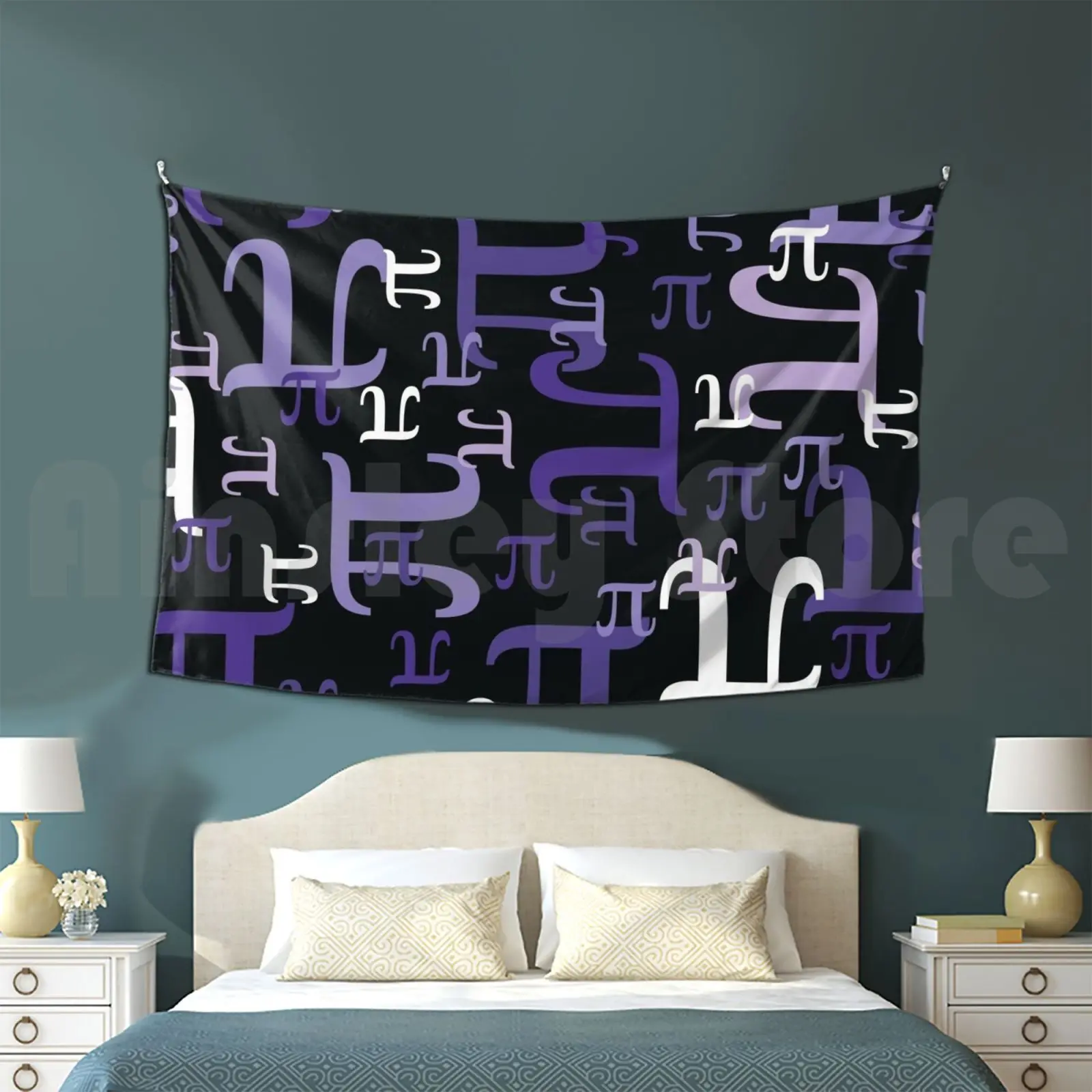 

Pieces Of Pi ( Purple ) Tapestry Living Room Bedroom 2847 Pi Math Pi Day Nerd Geek Nerdy Geeky Science Pretty Cool