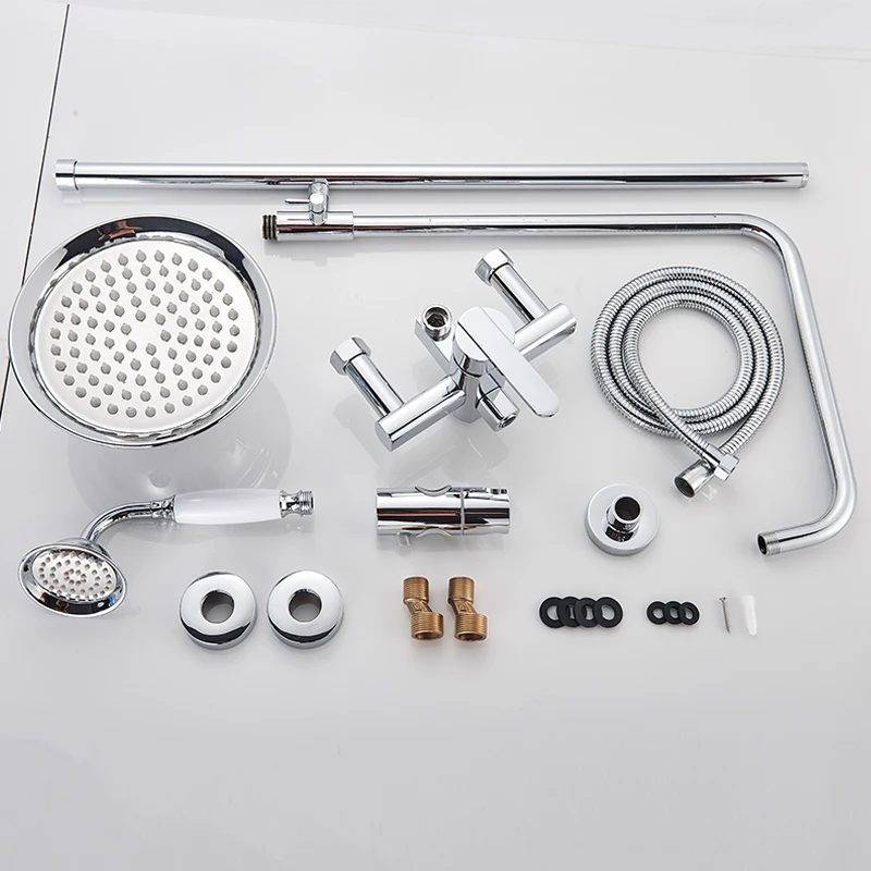 Настенный смеситель для душа ванной комнаты с ручным распылителем ванны горячей