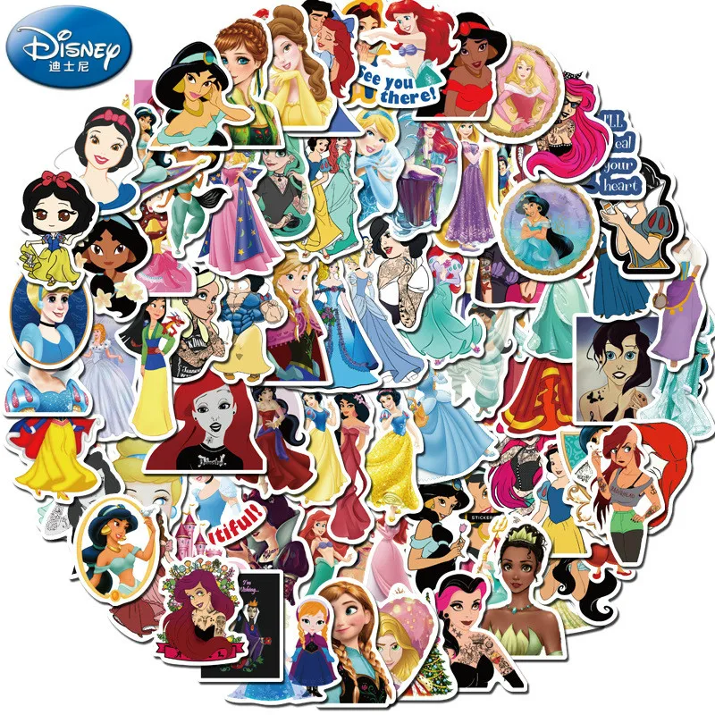 

100pcs/set non-repetitive Disney Snow White series graffiti stickers suitcase computer water cup waterproof sticker stickers
