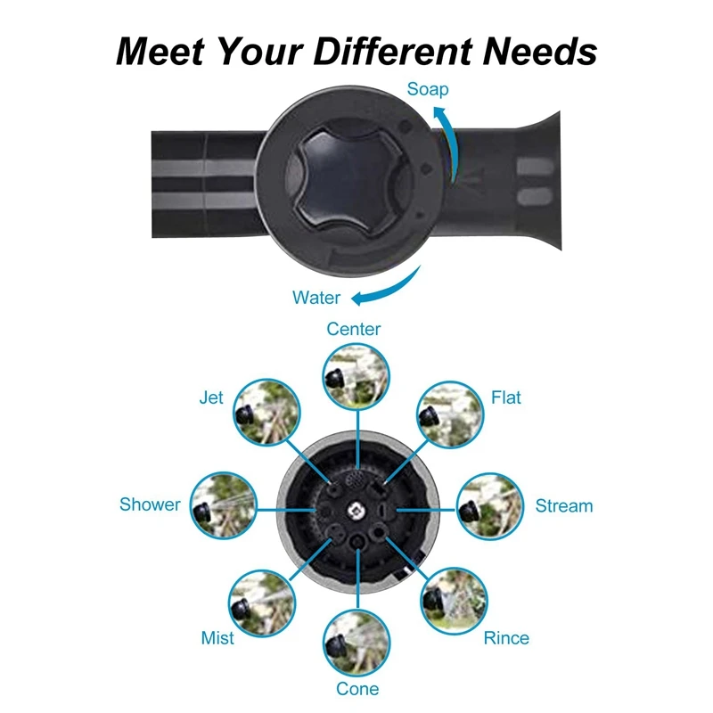 Садовый шланг пенораспылитель 8 режимов регулируемый распылитель пены автомойка