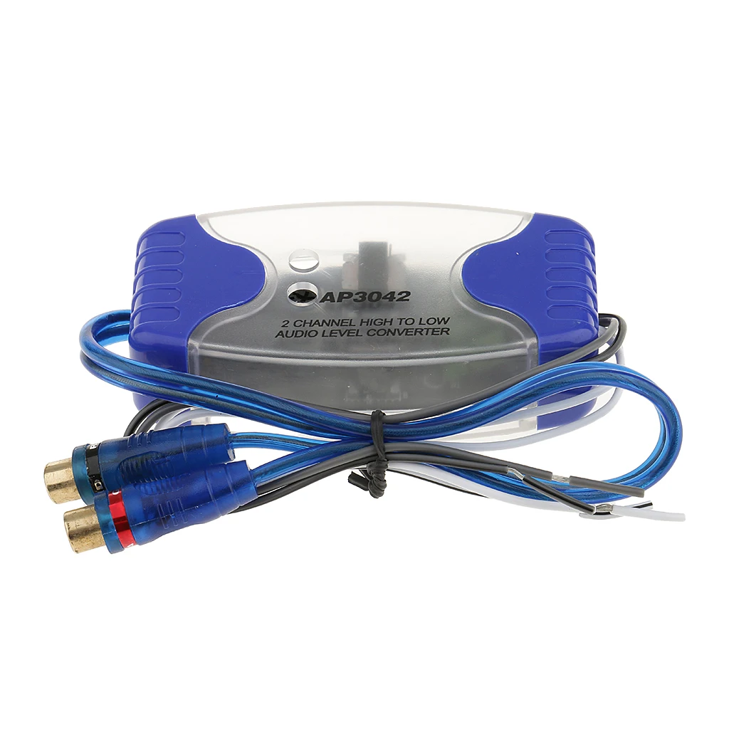 

Auto Car Audio Converter 12V RCA Stereo High To Low Adjustable Frequency Line Speaker Level Converter Adapter 100W 2 Channel