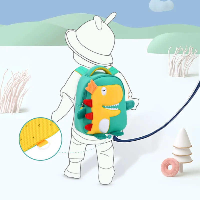 Cartoon Anti-lost Kindergarten School Bag for Baby Baby Girl Kid 3D High-grade Mochila Boy Dinosaur Monkey Waterproof Backpack