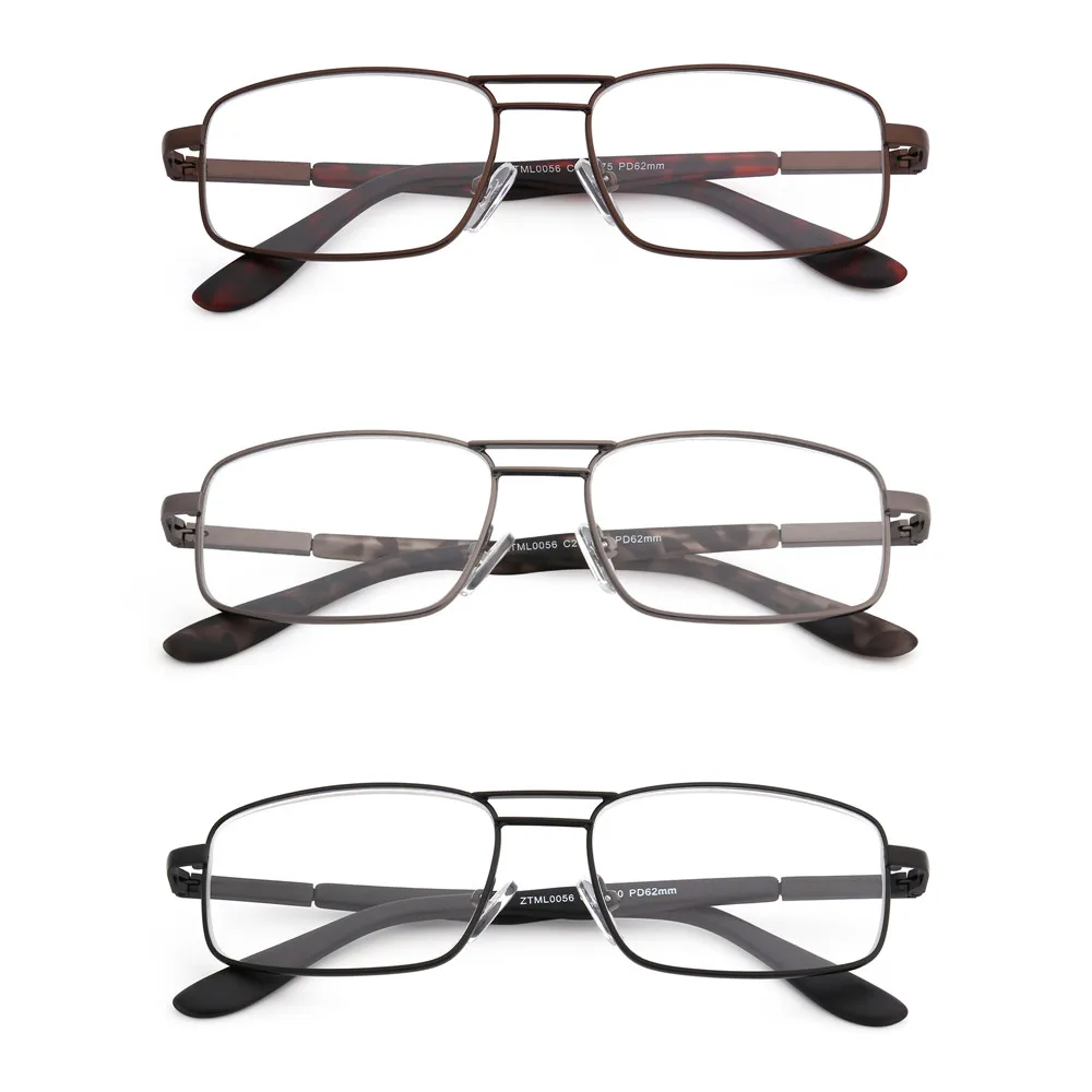 JM 3 шт./компл. очки для чтения с пружинными петлями квадратные мужчин и женщин