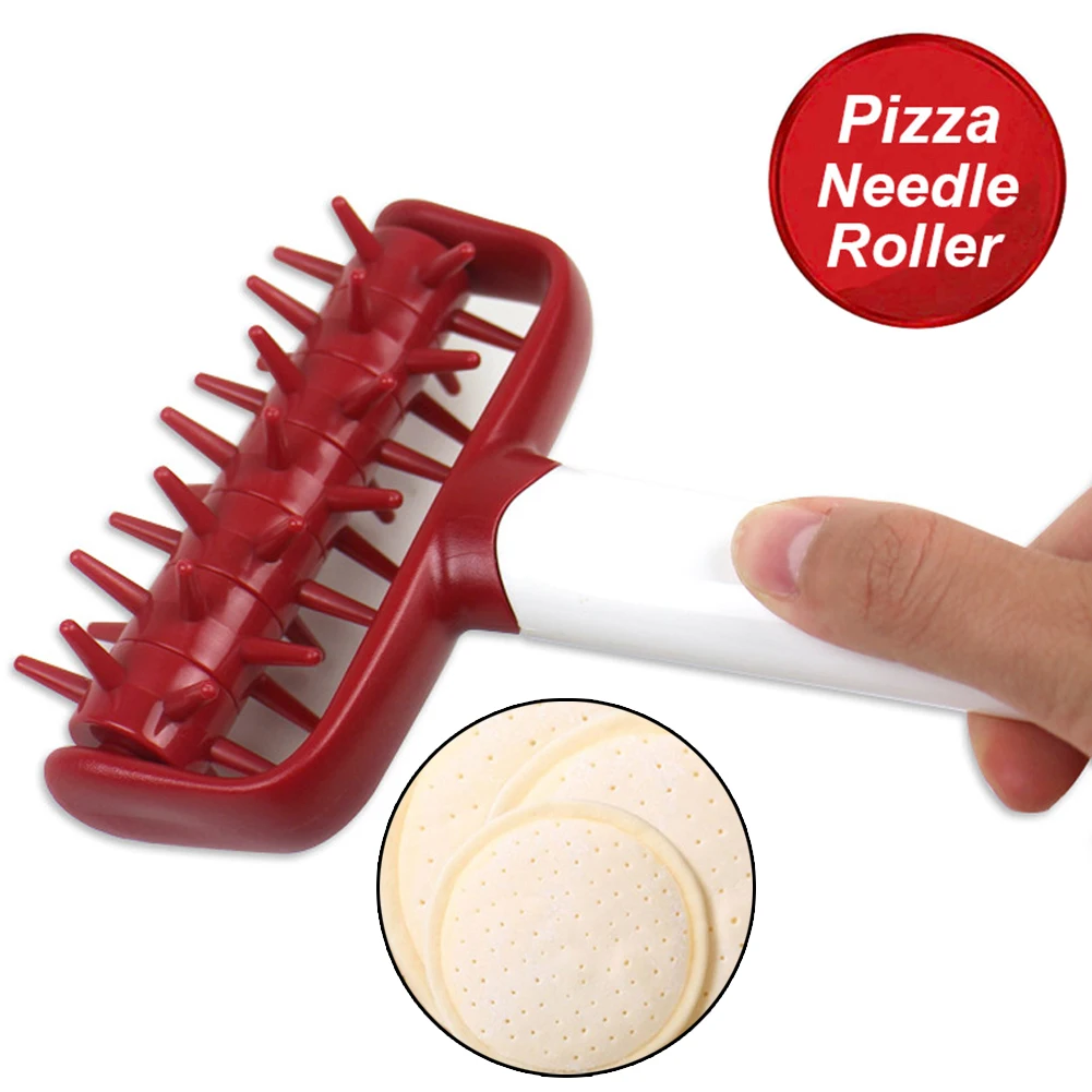 

Pizza Roller with Needle Puncher Plastic Pizza Needle Crust Cookies Biscuit Puncher Decoration Cooking Tools Kitchen Gadget