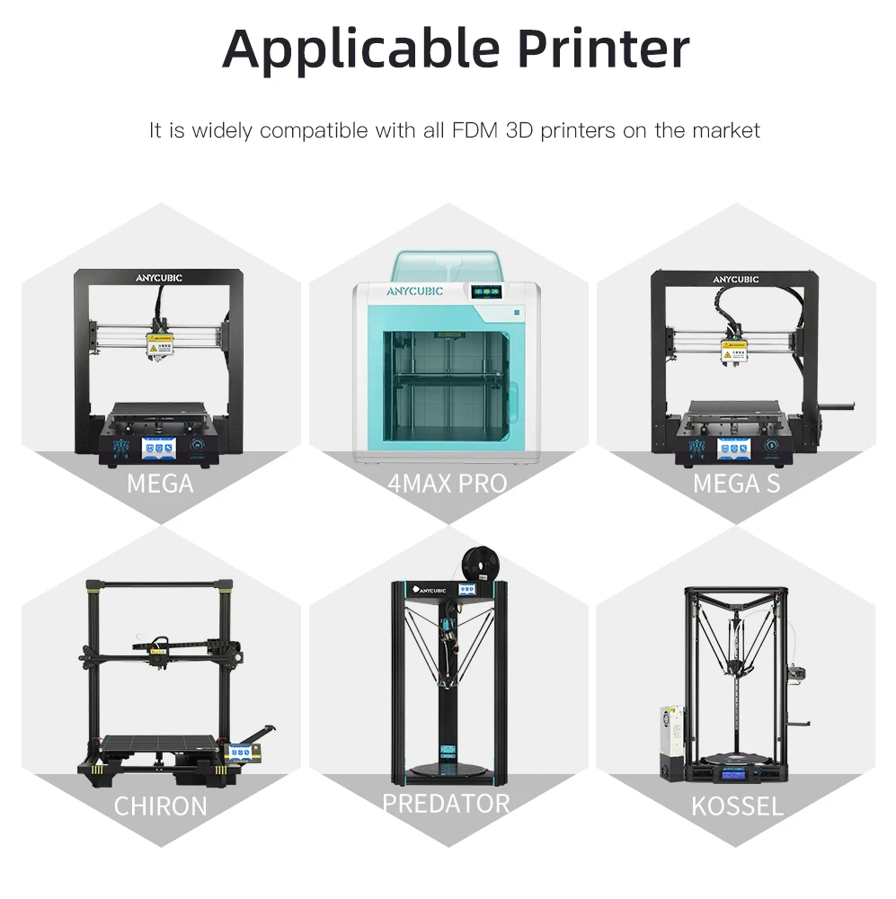 ANYCUBIC печатные материалы PLA нить 1 75 мм пластиковый 3D принтер кг/рулон 18 цветов для