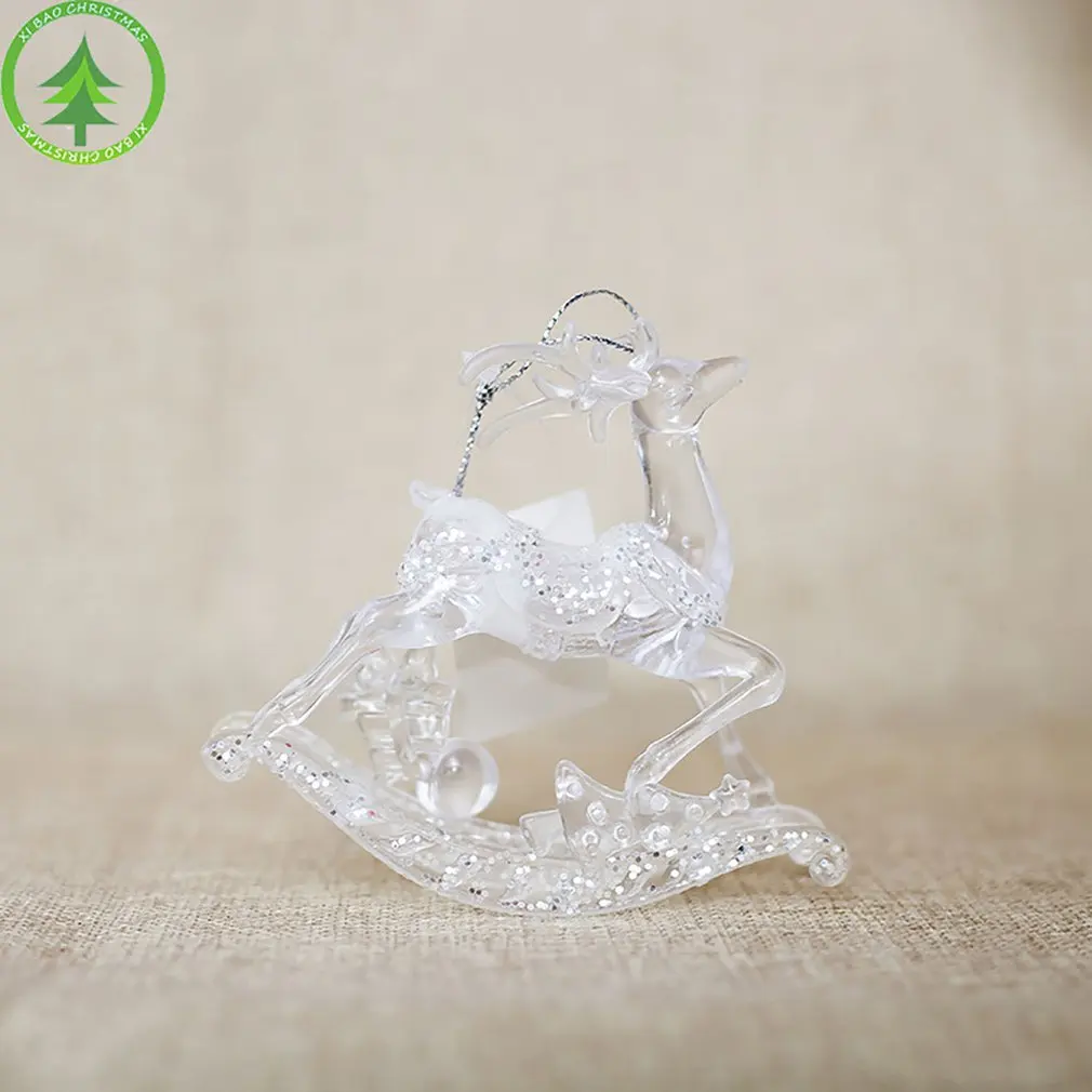 Рождественские акриловые статуэтки лося украшение рождественского для дома