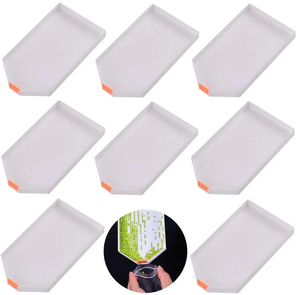 

8 Pcs Diamond Painting Tools Paint Mixing Trays Plastic Tray Drill Plate Painting Accessories for DIY Art Craft