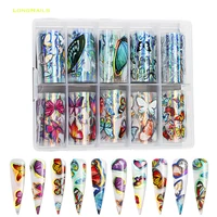 1box flamingobutterfly transfer foil decal summmer fun 10rs artificial holo butterfly nailtips foil nail transfer foil 4100cm