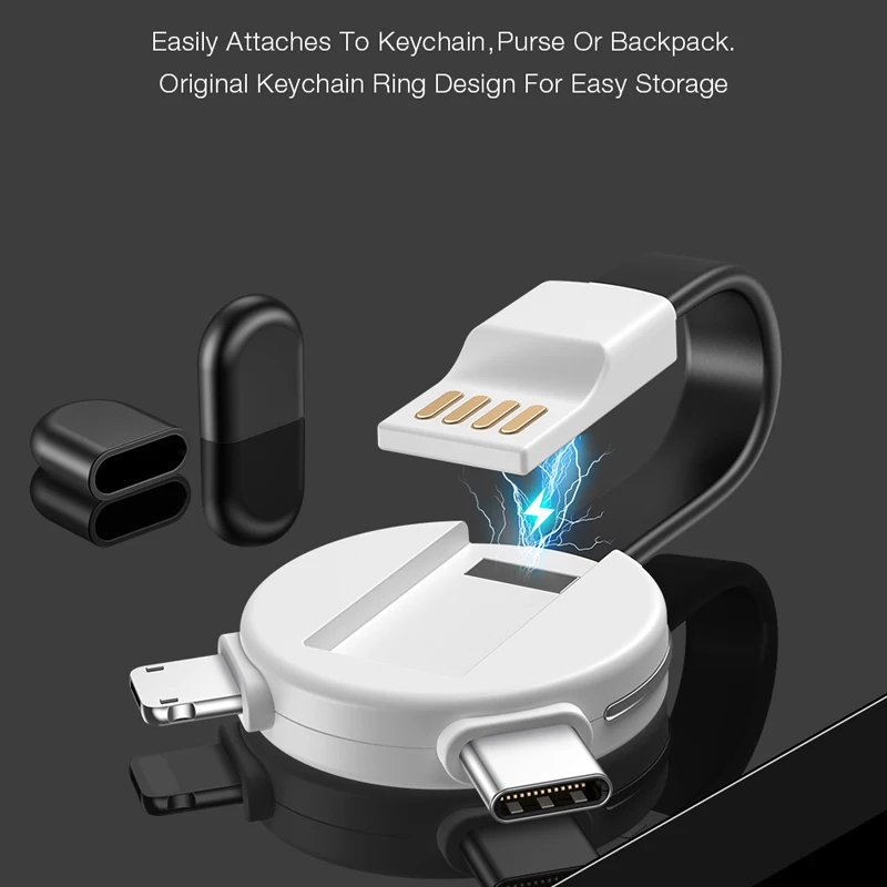 Moucit Новый 3 в 1 Micro Usb Tyep C кабель Шнур для iphone зарядное устройство Зарядка данных