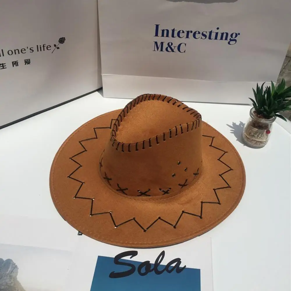 Ковбойская шляпа в западном стиле для мужчин женщин детей Fedora улицы с широкими