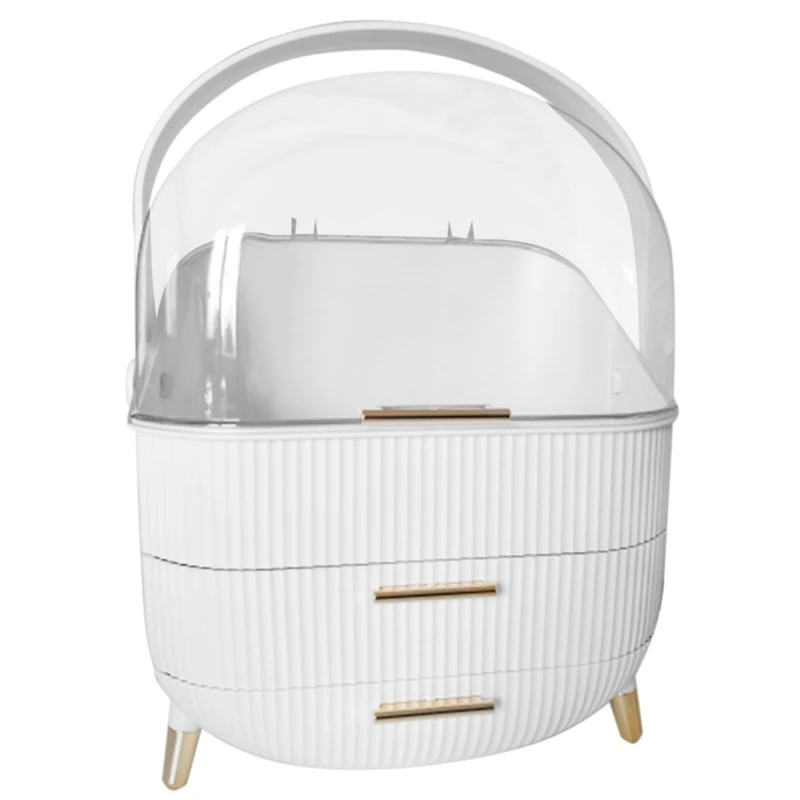 

JEYL Модный большой емкости косметический ящик для хранения водонепроницаемый пылезащитный Настольный органайзер для косметики для ванной