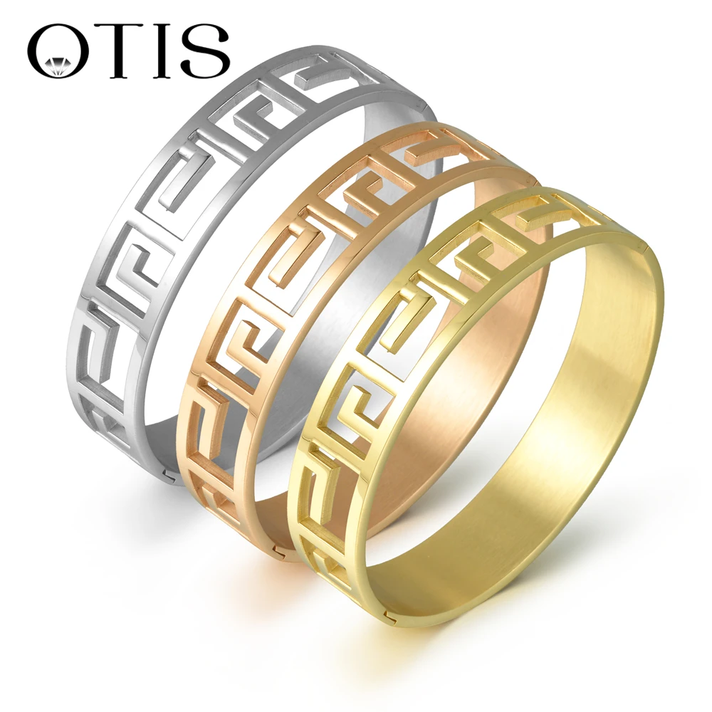 

Лидер продаж для мужчин, стильный классический браслет из нержавеющей стали с отверстиями в стиле ретро