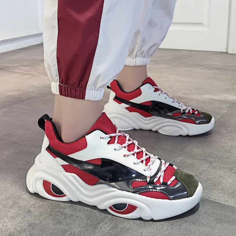 

Men Shoes New Lace-Up Chunky Sneakers for Men Vulcanize Shoes Running Fashion Dad Shoes Outdoor Platform sport Sneakers Size 44