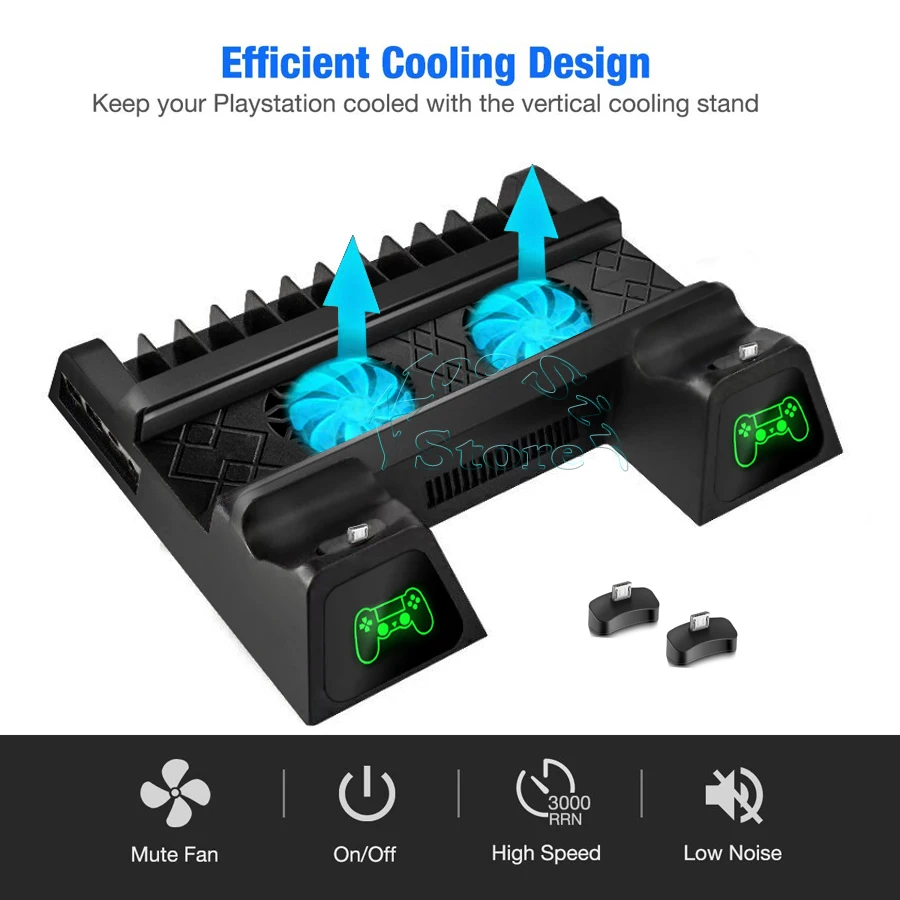Вертикальная подставка для игровой консоли PS4 S 2 контроллера охлаждающий