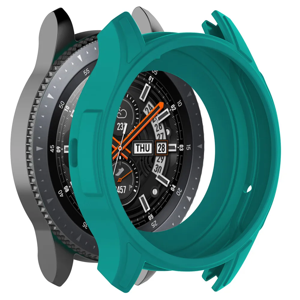 Teal Защитный чехол для часов, чехол для samsung Galaxy Watch 46 мм, SM-R800& gear S3 Frontie, запчасти для умных часов, защитный чехол - Цвет: Teal