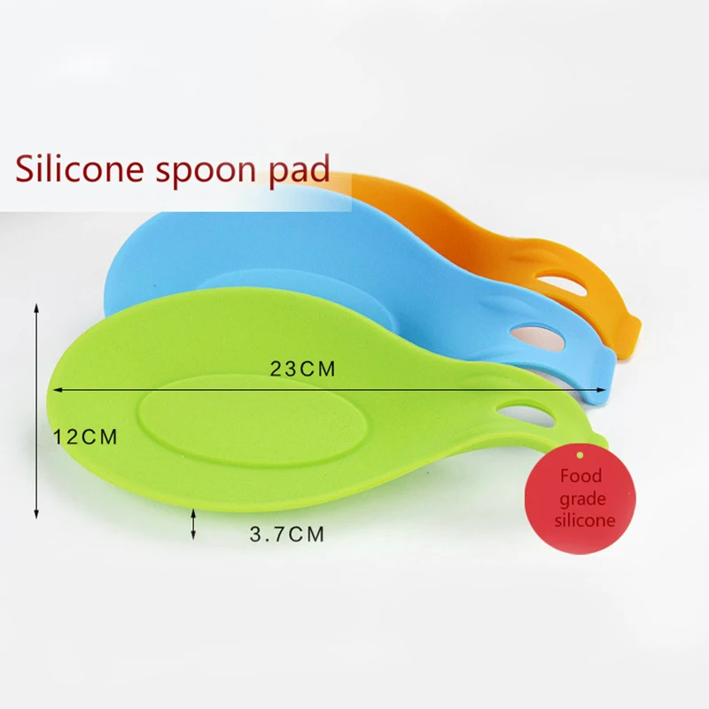 1Pcs Silicone Spoon Insulation Mat Heat Resistant Placemat Drink Glass Coaster Tray Pad Kitchen Tool Accessory | Дом и сад