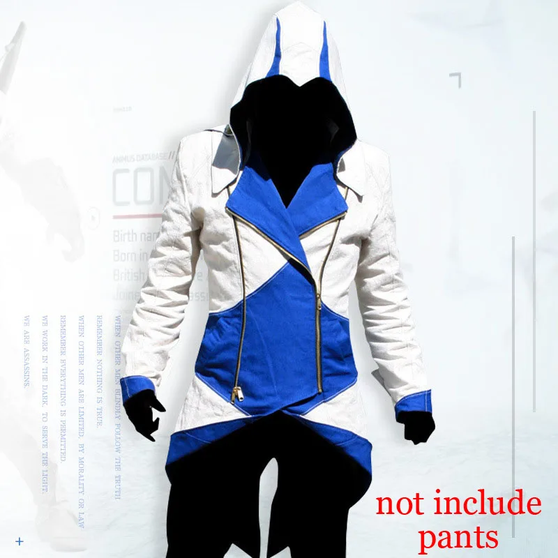 Костюм для косплея Assassins Creed мужчин и женщин уличная одежда взрослых куртка с