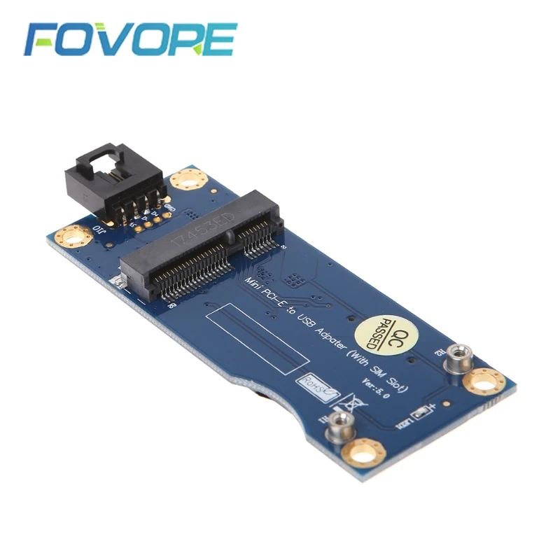 1 шт. Mini PCI-E к USB с адаптером SIM-карты для модуля WWAN/LTE-горизонтальный разъем высокая