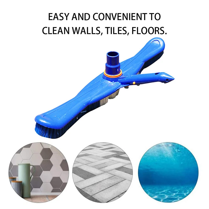 

19 Inch Swimming Pool Cleaning Brush Head Pond Wall Floor Broom Cleaner Tool ASD88