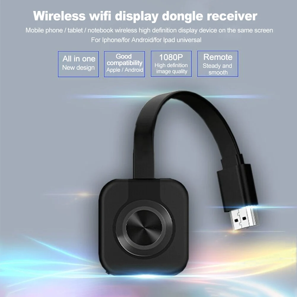 

Display Adapter Monitor Portable 1080P TV Stick Miracast Meeting Streaming High-definition Video Wifi Wireless Dongle Receiver