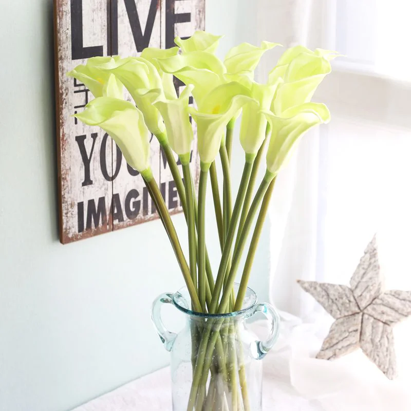 Искусственные цветы 1 шт. свадебное украшение букеты из искусственной кожи лилии