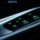 FORAUTO Автомобильная дверь окно Лифт окно кнопка наклейка светящаяся для Mitsubishi ASX Outlander 2013 2016 201 стикер автомобиля Стайлинг автомобиля