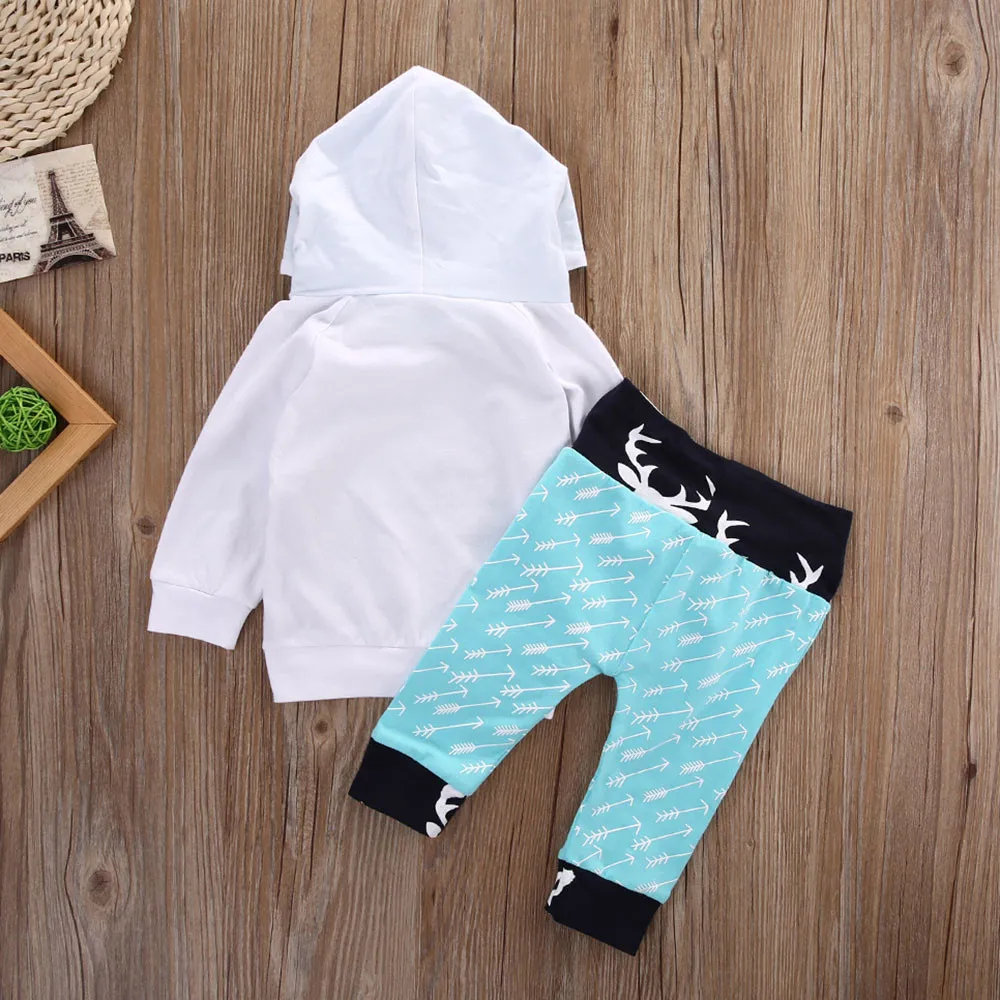 Для маленьких девочек Комплекты для мальчиков 2 штуки Олень Толстовка Arrow