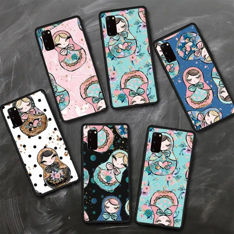 

Coque Cute matryoshka Phone Case For Samsung S8 S9 S10 E S20 S21 S30 5G Edge plus lite Cover Fundas Coque