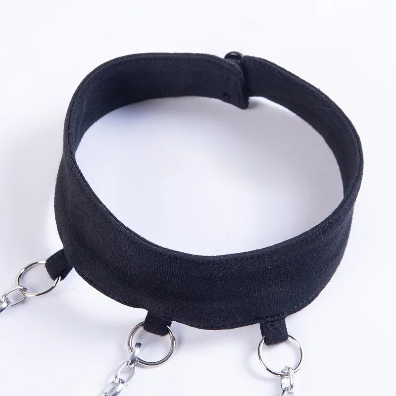 

New Top Short Vest Women's Round Neck Collar Hanging Neck Iron Chain Ins Street Wear High Street Sexy Tube Tops Streetwear 2021