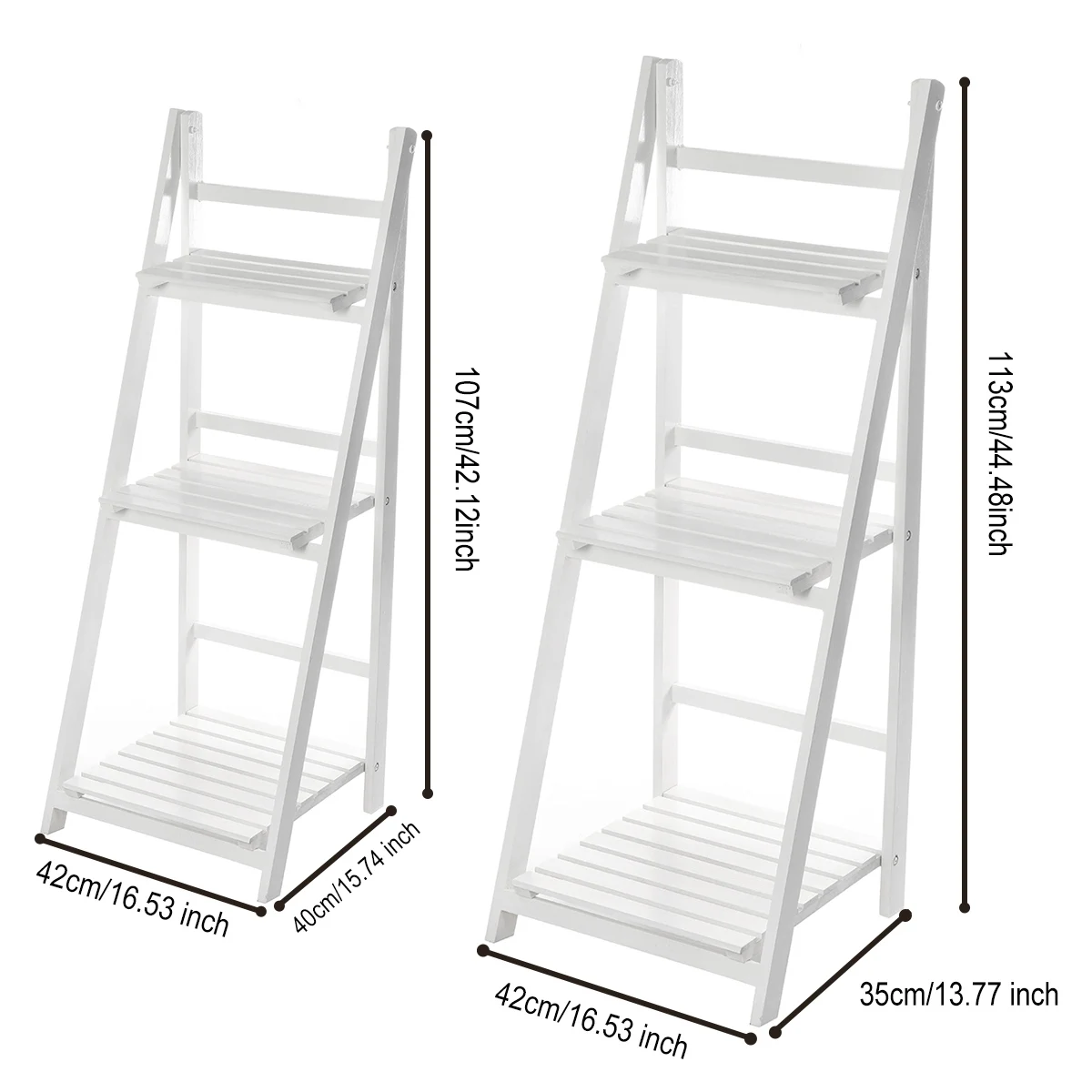 

3/4 Tier Folding Flower Pot Rack Strong Free Standing Holder Home Garden Indoor Display Plant Stand Shelf Wood Planter Pot Trays