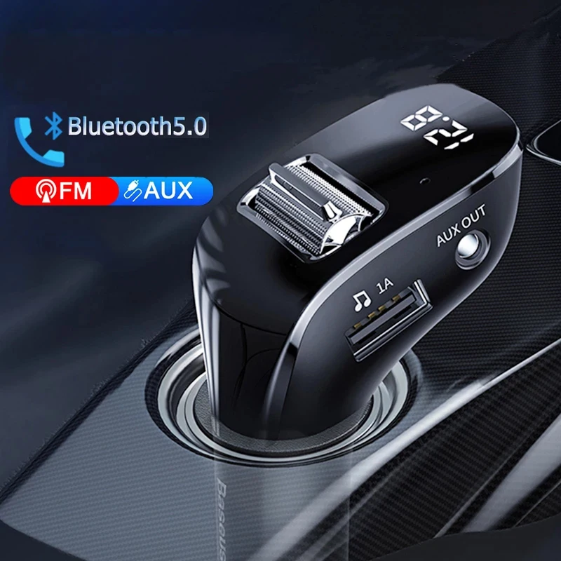 Автомобильный FM передатчик Bluetooth 5 0 AUX беспроводной автомобильный комплект