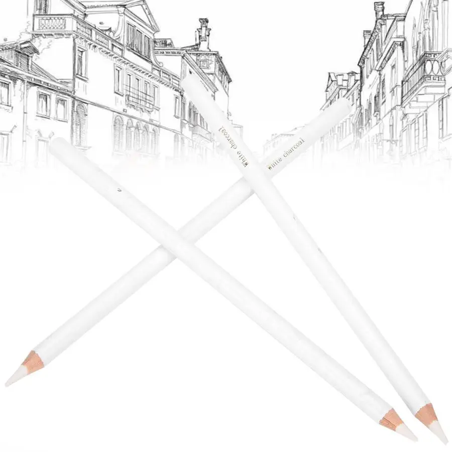 3 шт. белый уголь карандаш Профессиональный эскиз изюминка ручка художественная