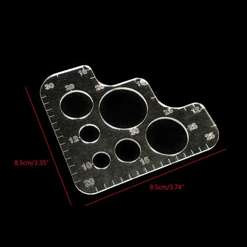 Инструменты для кожевенного Ремесла прозрачный акриловый шаблон круглая