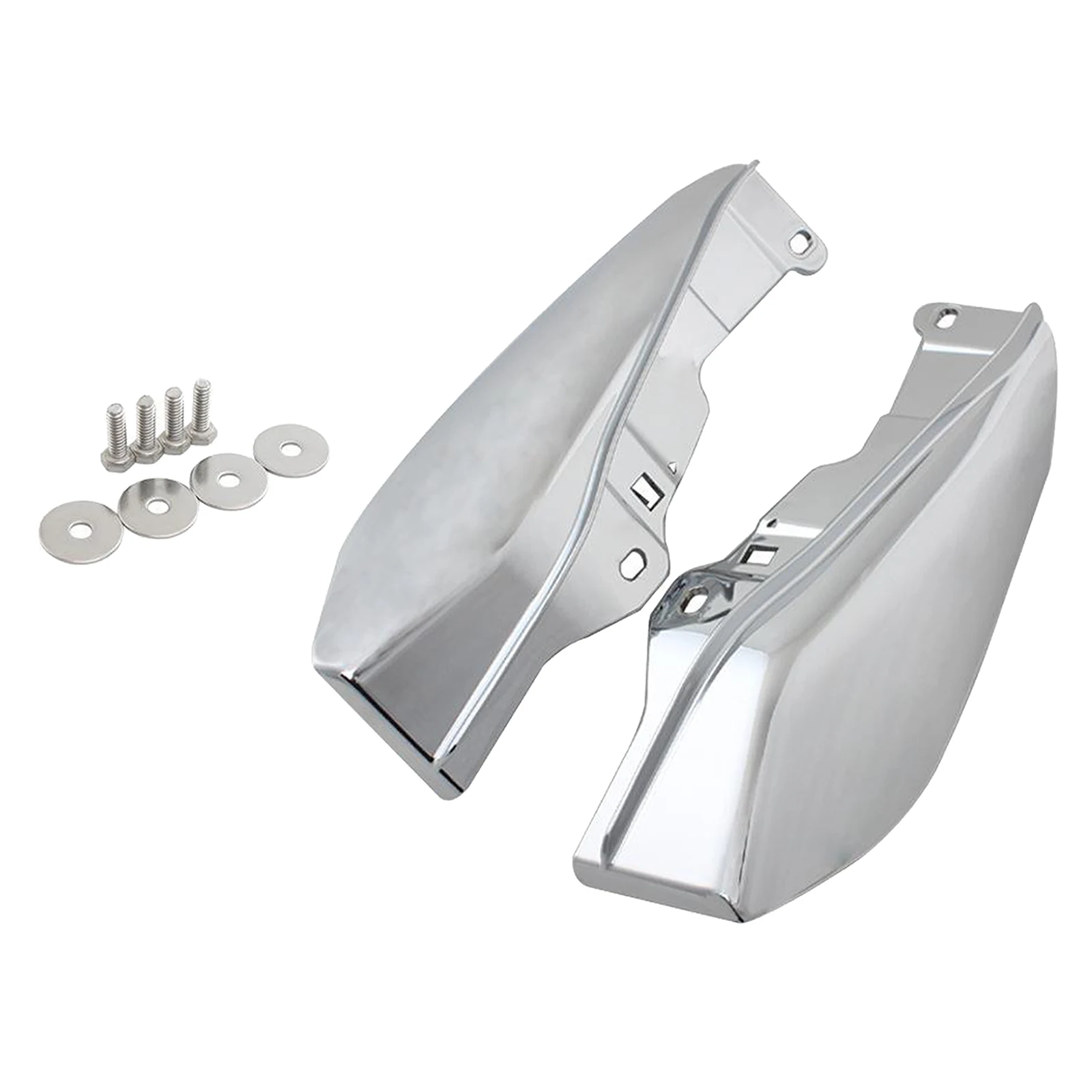 

2 Pieces Heat Shield Air Deflector Trim Kit for Harley 09-16,Mounting Hardware Included