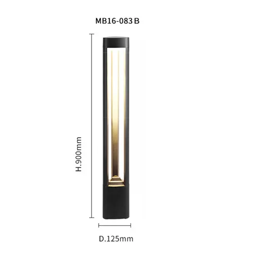 M-083B (90cm) Горячая водонепроницаемый IP65 светодиодный газон лампы COB светодиодный чип светодиодный фонарь в виде столбика для ландшафтного сада двора квадратный наружный светильник - Испускаемый цвет: M-083B (90cm)