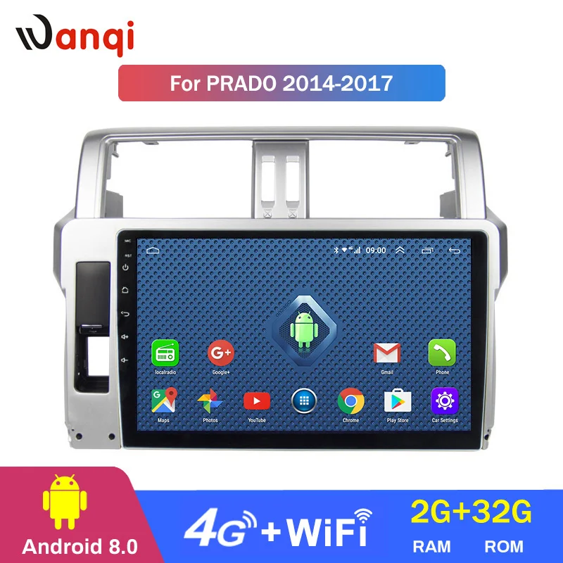 4G Lte Android система автомобильный DVD мультимедийный аудиоплеер для Toyota Prado 2014-2017