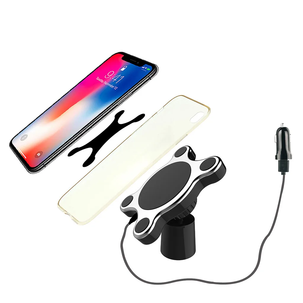 Автомобильное беспроводное зарядное устройство Qi для iPhone XS Max X 8 10 Вт быстрая