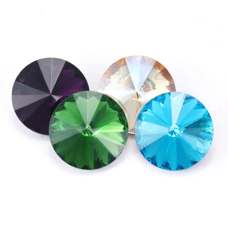 Круглые стразы Rivoli Хрустальное стекло Аппликации модные камни для рукоделия