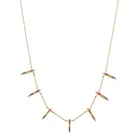 Женский чокер из серебра 925 пробы, с радужным кубическим цирконием