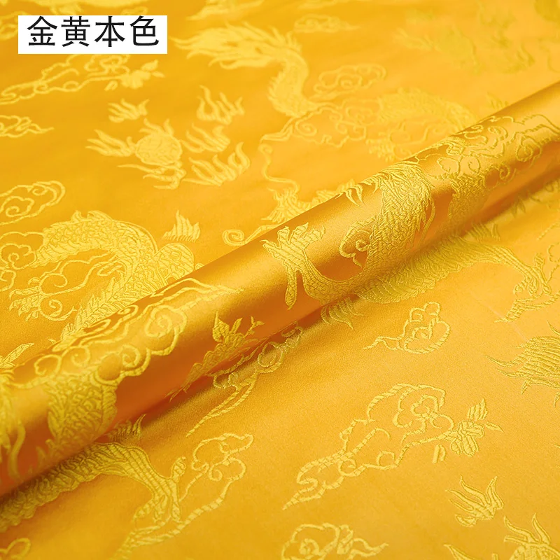 Dragon Pattern Simulation Brocade Silk Fabric Mahogany Sofa Cushion Cloth Cos Costume Hanfu Baby Clothes Tang Suit Tablecloth images - 6