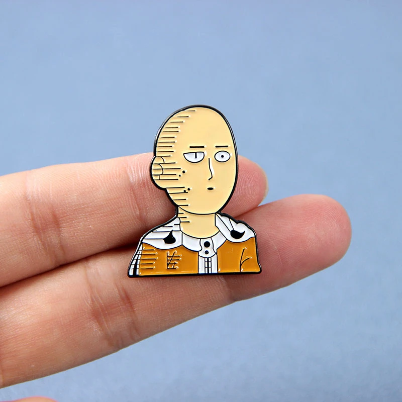 Классическая Брошь saiтама ONE PUNCH MAN Genos эмалированные металлические значки броши