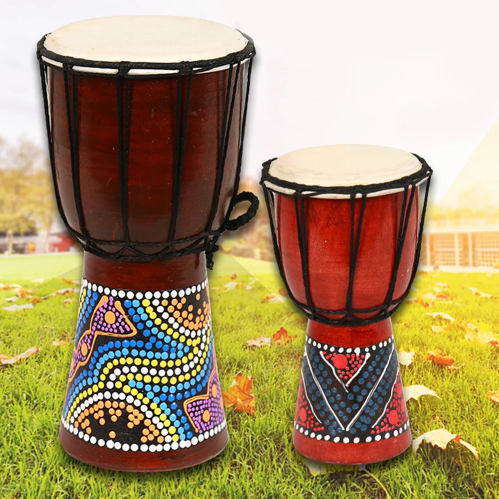 Профессиональный Африканский Djembe барабан деревянный козья кожа хороший звук традиционный музыкальный инструмент делает отличный звук 4 дюймов 6 дюймов