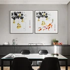 Печать картин девять кои рыба Золотая Тыква китайский стиль настенное искусство холст картины постеры для гостиной дома офиса Декор