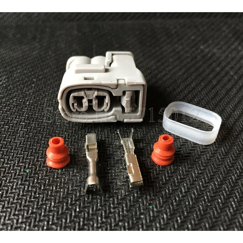

2 Hole Automotive Connector Car Cable Plug With Terminals And Rubber Seals