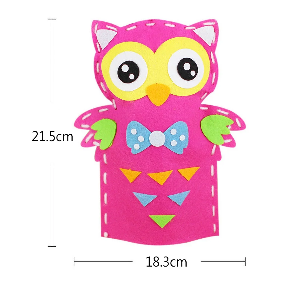 

8Pcs Kids DIY Cartoon Animal Hand Puppet Non-woven Fabric Handmade Crafts Toy