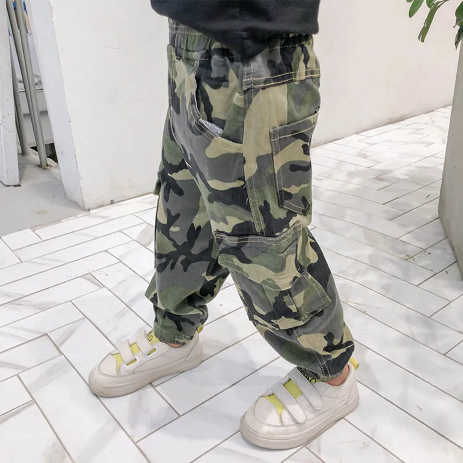 Брюки для мальчиков камуфляжные детские брюки карго осенние малышей Детская