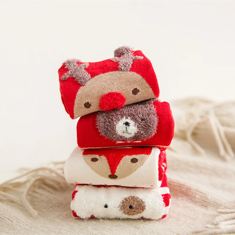 Рождественские подарки рождественские носки Санта Клаус Медведь Рождество С